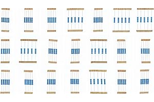 HUABAN 5 pièces * 21 valeurs 2W 2 Watts 100 120 150 180 200 220 240 270 300 330 360 390 430 470 510 560 620 680 750 820 910 Ohm 1% Résistance à film métallique