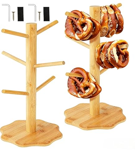 2 stuks bekerhouders van bamboe, boombekerhouder