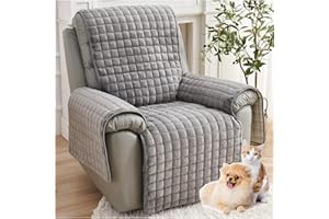 ZGDDPZA Sofa Armrest Cover, Headrest Cover for Recliner Chair Arm Cover,Winter Soft Plush Armchair Slipcover Nonslip Furniture Protector for Pets Leather Sofa Couch