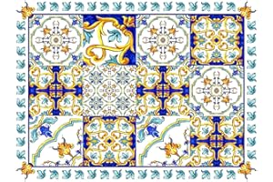 TAPPETIK Set 4 tovagliette americane 33x45 cm, Diverse fantasie Ottima idea regalo (Tovaglietta K2)