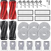 Roborock Qrevo S5V / Curv/Edge/Edge S5A / Curv S5X i&ccedil;in 22 Adet Yedek Par&ccedil;a, Aksesuarlar 1*Set Ana Fır&ccedil;a, 4*Paspas Pedi, 6*Va