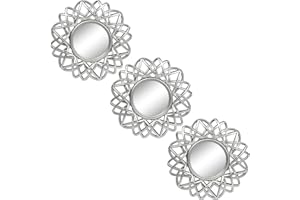 Kelly Miller Piccoli specchi rotondi per decorazione da parete, set di 3 – grandi accessori per la casa per camera da letto, soggiorno e sala da pranzo (M005)