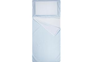 PANINI TESSUTI Sacco nanna Estivo per Bimbo e Bimba da 2 a 6 Anni - Tessuto 100% Cotone-Copertina Asilo-Quadretto Azzurro