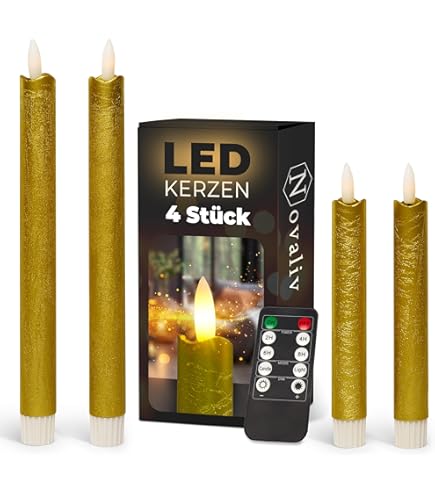 Led-staafkaarsen met timer, zwart, 2 stuks, voor binnen, met timerfunctie, 6 uur echte was, 24 cm hoog, voor kaarsen, 2,2 cm diameter, 2 AAA-batterijen nodig, led-staafkaarsen, flikkerende vlam
