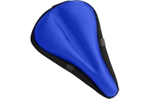Bikeroo Bike Seat Cushion - Padded Gel Bike Seat Cover, Compatible with Peloton, Adjustable for Men & Womens Comfort on Stationary Exercise, Mountain and Road Bicycle Seats