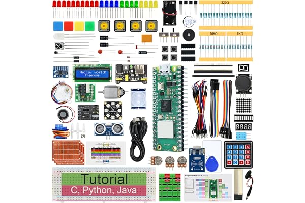 Freenove Ultimate Starter Kit for Raspberry Pi Pico W (Included), Dual-Core Arm Cortex-M0+ Microcontroller, 767-Page Detailed Tutorial, 224 Items, 119 Projects, Python C Java Code