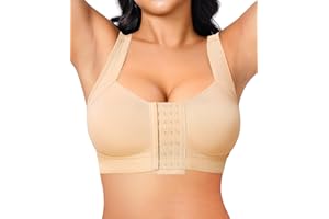 BRABIC Front Closure Post Surgery Compression Bras for Women Mastectomy Bra with Adjustable Straps Wirefree