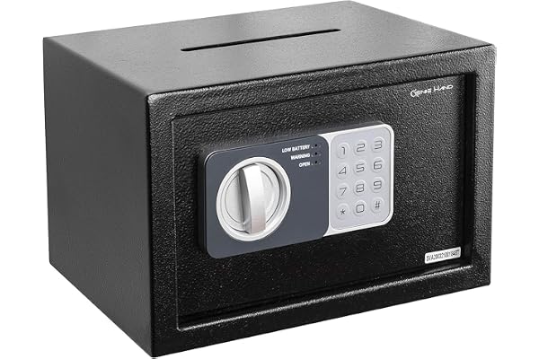 Genie Hand | Coffre-Fort de Dépôt Électronique avec Code et Clè pour la Maison, B-Class Serrure et Anti-Bounce System