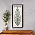 Bhumee Creations Pattachitra Tree of life Tussar Silk Picture Frame | Size - 19 Inches * 9 Inches | Gift for all occasions (Green, Tussar Silk)