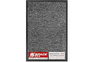 Floordirekt Schmutzfangmatte Space 205 – Rutschfeste Fußmatte mit innovativer TPE-Technologie in Rand und Rückseite – Ideal für Eingänge, Flur und Haustür -Anthrazit – 90x150 cm