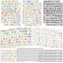 2280 Stück Buchstaben-Aufkleber Set – 15 Blätter Selbstklebende Vinyl-Buchstaben & Zahlen, Bunt