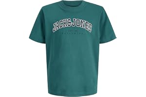 JACK & JONES Jjecaleb Varsity Tee Ss O-Neck Noos Jnr, Atlantic Deep, 152
