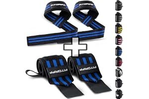 Fitgriff® Handledsbandage dragstöd (set) – för fitness, styrketräning och bodybuilding – för kvinnor och män