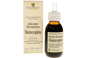 Erbecedario - Biancospino Tintura Madre in Gocce, Integratore per dormire Favorisce Rilassamento corporeo, Riposo Notturno e La Funzionalità Dell'Apparato Cardiocircolatorio, 1 Flacone 100ml