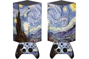 playvital The Starry Night Custom Vinyl Skins for Xbox Series X, Wrap Decal Cover Stickers for Xbox Series X Console Controller