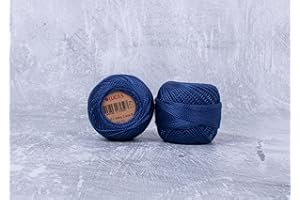 Luca-S Fil à broder en coton perlé de qualité supérieure, taille 8, 100 % coton égyptien, fil à broder, certifié Oeko Tex, 10 g par pelote, couleur 179