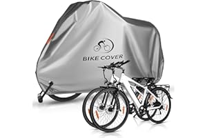 VIPDRIVE Copertura per bicicletta, copertura impermeabile per bicicletta da esterno, copertura antipolvere a prova di sole e vento Uv per biciclette elettriche (Grey, L)