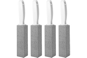 EXIN DEHCEN 4 Piezas Limpieza Piedra Pomez, Bloque para Limpieza WC Piedra Pómez Limpiadora Cleaning Block WC Limpiador de Inodoros Piedra Pomez para Limpieza Piedras de Limpiezas con Mango para Baño, Aseo