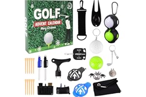 GADITIEK Calendario de Adviento de golf para hombre, 2025-24 días, calendario de Navidad con accesorios de golf, pelotas de golf, marcadores de pelota, regalos de Navidad para padre, esposo o novio