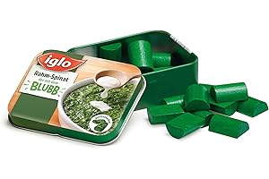 ‎ERZI Erzi 18470 Spinat von Iglo aus Holz in der Dose, Kaufladenartikel für Kinder, Rollenspiele