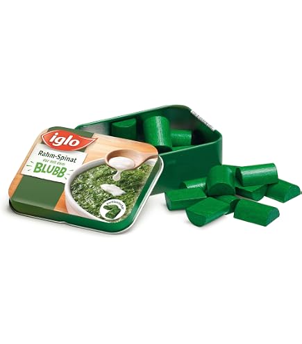 Jouet En Bois Épicerie Erzi - 4 Pièces Aliments Froids En Métal Boîte - Jeu D'Imitations Pour Enfants, Fabriqué En Allemagne