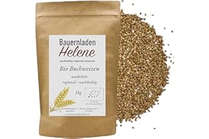 ‎BAUERNLADENHELENE NACHHALTIG-REGIONAL-SAISONAL Premium Bio-Buchweizen: Natürliche Power für Ihre Gesundheit – Nachhaltig angebaut (1000g)