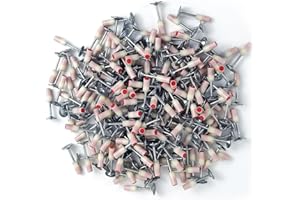 SYULCR 200 Pcs Round Nägel für Nagelpistole, 7,3 mm Steel Nägel für Pistolen, Druckluft Nietpistole Accessories, for Decken und Wall Kabelkanäle Befestigung Installieren und Reparatur (200 Pcs)