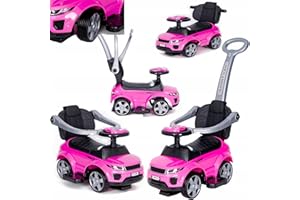 COIL Porteur avec barre de poussée 614 W pour bébé (rose/noir)