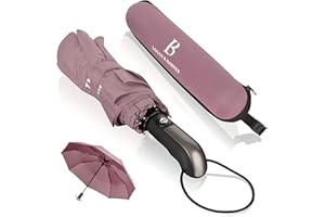 Regenschirm sturmfest bis 140 km/h - Taschenschirm mit zertifizierter Teflon-Beschichtung gegen Feuchtigkeitsschäden - LOGAN & BARNES - Modell Manchester