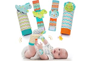 Wootoyz Giochi Neonato 0-12 Mesi, Sonaglio Neonato 0-12 Mesi Giocattoli Neonato 0-12 Mesi Regalo Bambino 0-12 Mesi Dinosauri Giocattoli Neonato Regalo Bambino 1 Anno Giocattoli Montessori 0-12 Mesi