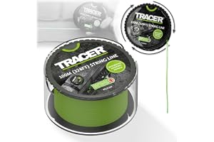 Tracer 100 m stränglinje – anti-trassel, byggare med hög synlighet på roterande spole med integrerat handtag. Green Builders stränglinje