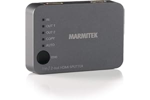 DUPLICADOR HDMI 4K60 - Marmitek Split 312 UHD - HDMI Splitter 1 entrada 2 salidas - Ultra HD - 4K60 - Divisor HDMI - 3840 x 2160 60Hz - HDCP 2.2 - Interruptor EDID - Amplificador incorporado