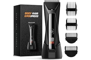 BRIGIN Trimmer for Men – Waterproof Manscaped Body & Groin Shaver, Wet & Dry Electric Groomer for Balls, Chest & Pubic Area, Foil Head for in-Shower Use