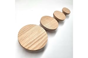 Liakai Patère murale ronde en bois pour chambre à coucher, salle de bain, chambre d'enfant, décoration scandinave