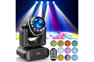 OSUSUENT Teste Mobili LED 100W con Telecomando Beam Moving Head 10 Gobos 8colori 18 prismi Luci da Discoteca per Disco Club Bar Illuminazione
