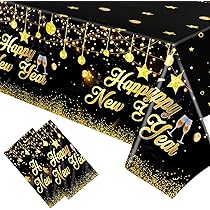 Festliche Tischdekoration Silvester Gold Silber Produktbild