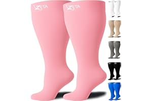 Zeta Wear Kompressionsstrümpfe dicke Waden, bequeme nunterstützung, verhindert Schwellungen, Schmerzen, große Manschetten