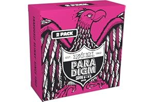 Ernie Ball Super Slinky Paradigm Cordes pour guitare électrique, Pack de 2 jeux, tirant 9-42