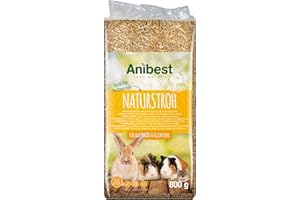 Anibest Paille Naturelle, litière pour Petits Animaux, litière 100% Naturelle pour Tous Les rongeurs et Petits Animaux, Lapins, Hamsters, cochons d'Inde, etc. Absorbante, Isolante Thermique,