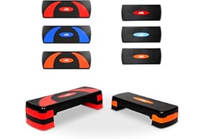 JLL FITNESS JLL Aerobic Exercise Stepper With Either 2 or 3 Adjustable Step Levels - Great For Home Gym, Cardio, Yoga.