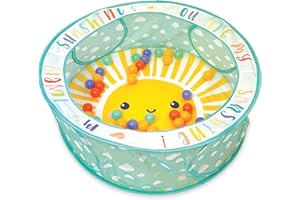 Infantino You are My Sunshine Pop-Up Ball Pit, 50 Colorful Balls, Easy Setup & Storage, 35 Inch Spacious Play Area, Bright & Colorful Design