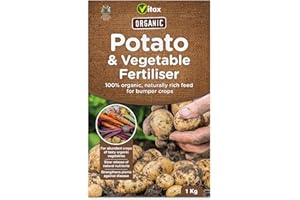 VITAX LTD Vitax Organic Potato And Vegetable Fertiliser, Specialist Nutritional Mix, For Bigger Crops Of Home Grown Potatoes & Vegetables Slow Release- 1Kg