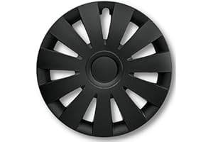 ALBRECHT AUTO-ZUBEHÖR Albrecht 15 Pouces Noir enjoliveurs pour Jantes en Acier - Strike Enjoliveurs dans l'emballage d'origine Albrecht - Fabriqué en UE