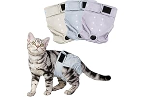 Paw Legend Katzenwindeln für weibliche Katzen, waschbar, wiederverwendbar, Kätzchen-Windeln für Katzen, Inkontinenz, Haustierwindeln (3 Stück, klein)