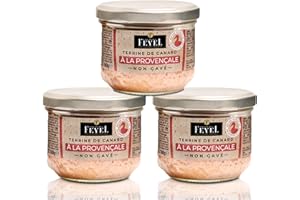 ‎FRANCK ET OLIVIER 3 luxuriöse Enten-Terrinen aus dem Elsass. 3x 180g Paté im Glas. Ohne Stopfen, ohne Zwangsmästung (Provencale)