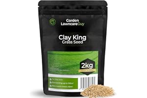 Clay King - Grass Seed for Clay Soil UK - Deep Rooting for Clay Lawns and New Builds - 2kg - Garden Lawncare Guy