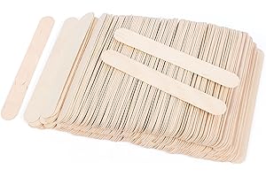 ANTETOK Bacchette in legno Jumbo per fai da te, 20 cm, 500 pezzi, bastoncini per popsicle in legno, fai da te, depressore per lingua, mix di colori