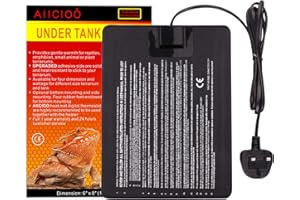 AIICIOO Lizards Terrarium Heat Pads - 8W Pets Heating Pad Aquarium Heated Mats Tank Warmer for for Reptiles, Lizard, Turtles, Snake