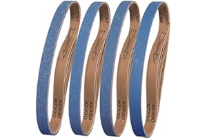 BRESUCNY Nastri Abrasivi 25 x 762 mm- 3 X Grana 40/60/80/120 Zirconia Nastro Abrasivo per il Metallo/Legno Levigatura a Secco e a Umido（12 Pezzi）