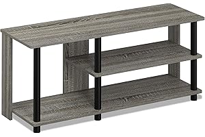 Furinno Turn-N-Tube 3-Tier Multi Storage Shoe Rack, French Oak Grey/Black